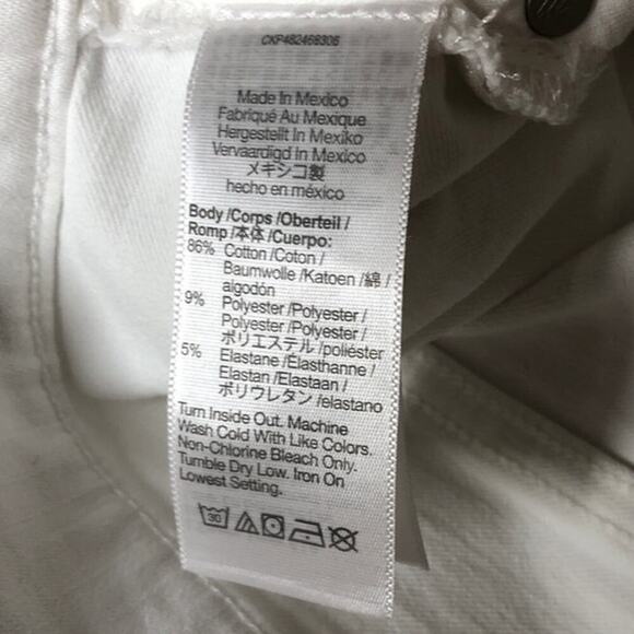 Madewell Kick Out Crop Jeans Mid Rise Flare Leg Denim Pure White NWT 26P - Picture 10 of 12